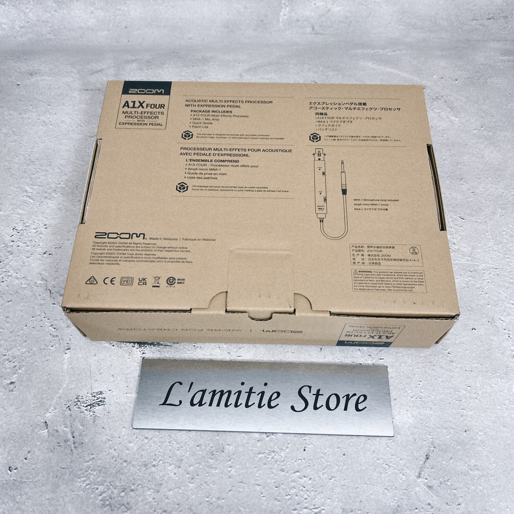 ZOOM A1X FOUR Multi-Effects Processor for Acoustic Processor with pedals JP New