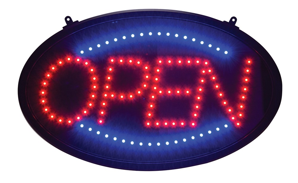 LED Sign, "Open", 3 Pattern, Dust Cover (5 Each)