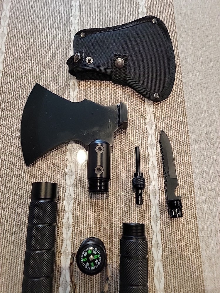 steel camping hatchet survival axe