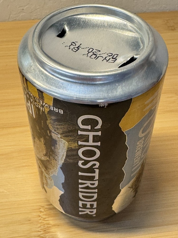 Wasatch Ghostrider IPA - Empty Beer Can - Bottom Opened - Utah