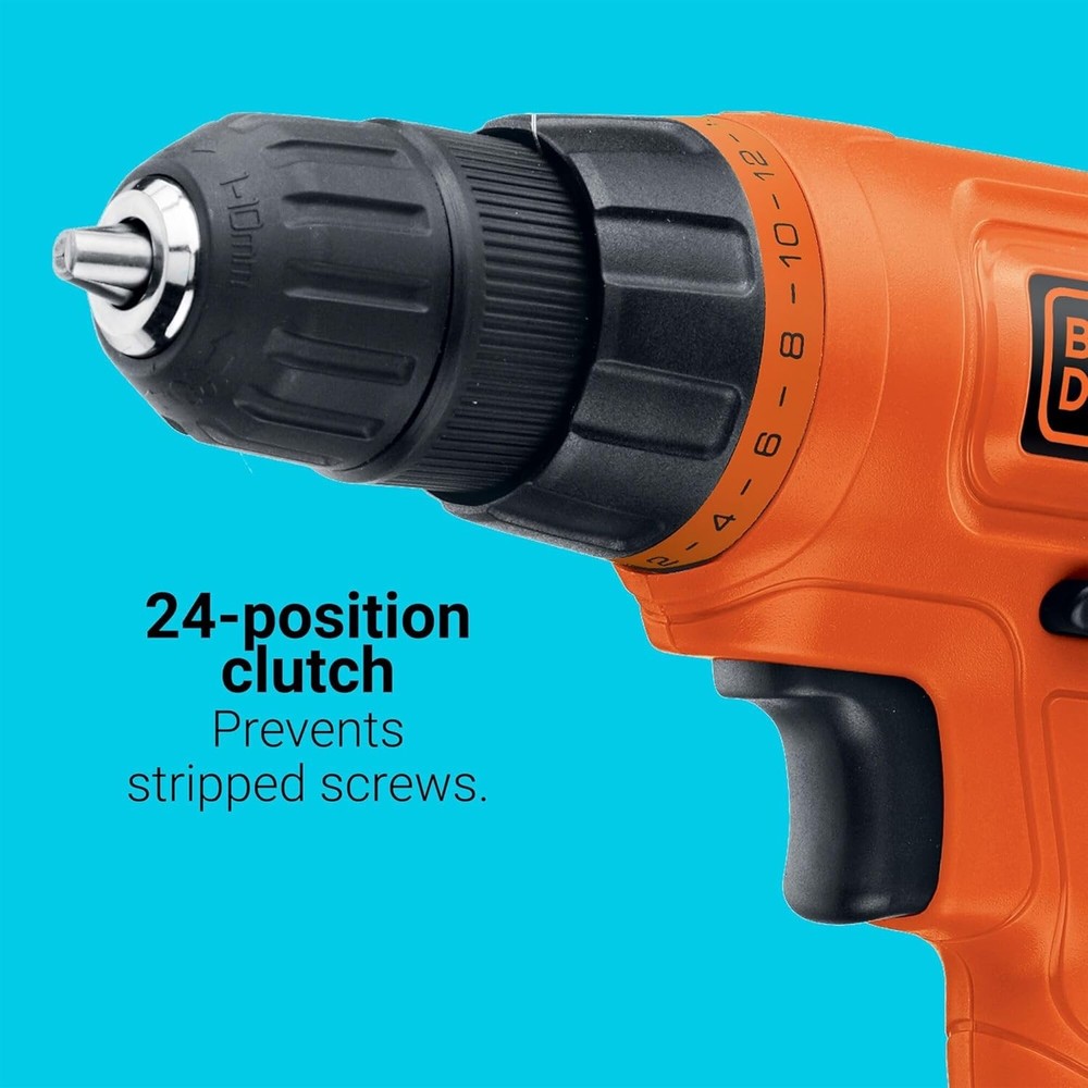 BLACK+DECKER 20V MAX Cordless Drill & Driver Kit, 30-Pc Bit Set, Tool Only