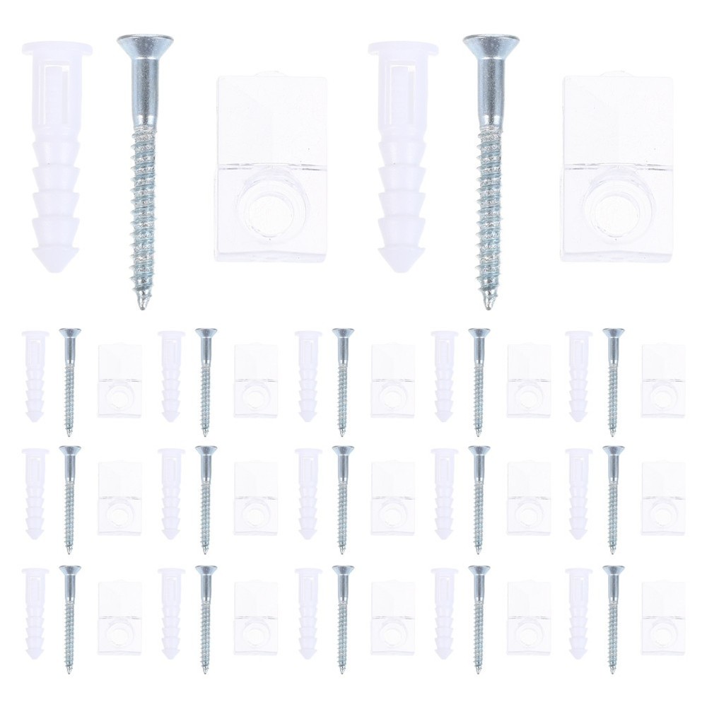 30 Sets Glass Plastic Retaining Clip Frame Retainer Clips Hanging