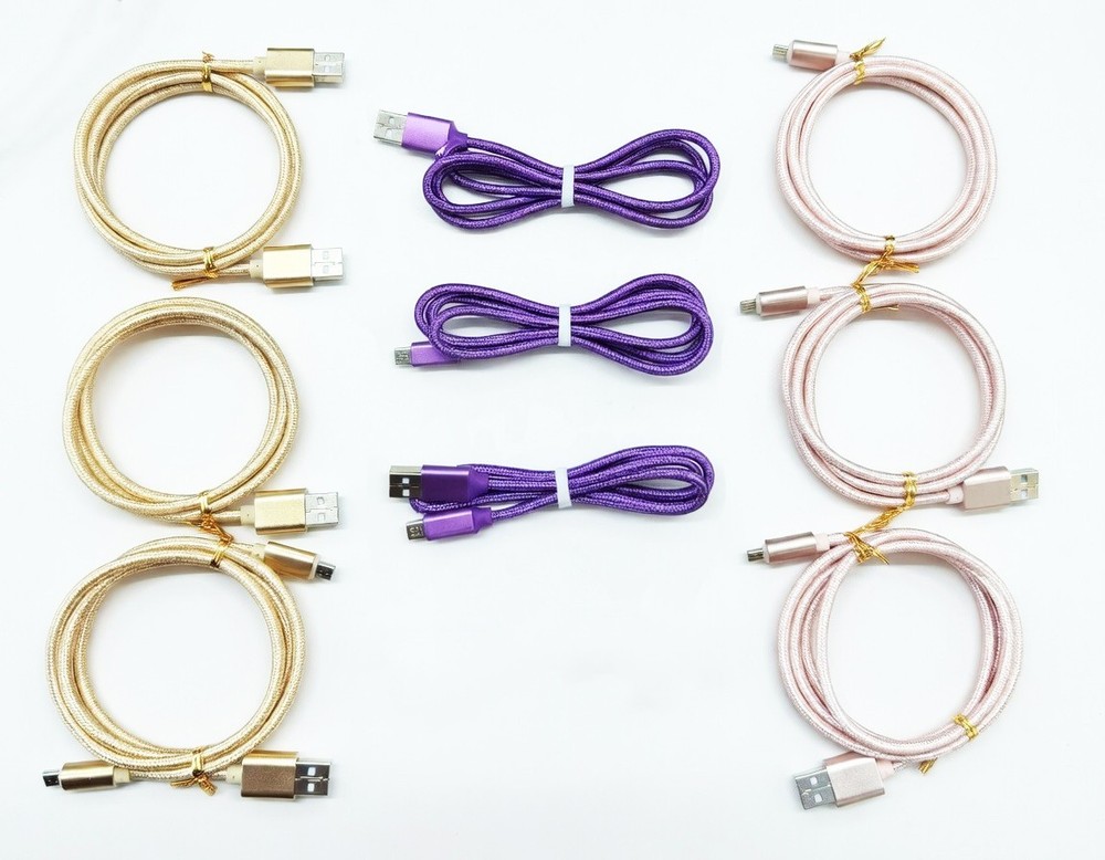 3-Pack Micro USB Data Cable Fast Charging USB A to Micro USB Charger Cord 3ft