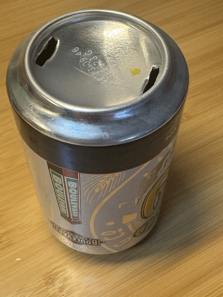 Boulevard BLVD 89 Lager - Empty Beer Can - Bottom Opened