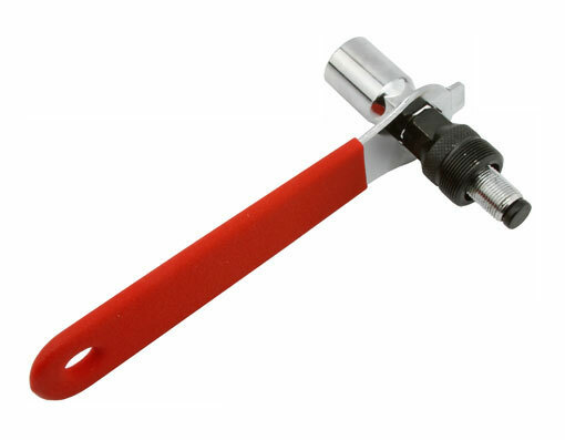 NEW! ABSOLUTE BICYCLE CRANK PULLER TOOL 180A1 IN CHROME/RED.