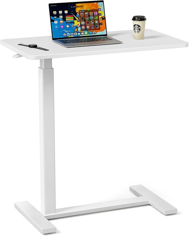 Adjustable Office Home Overbed Bedside Table with Wheels Use Bed Standing Table