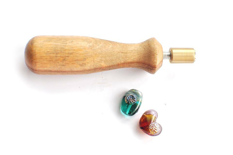 Ammonite Brass Mini Stamp Lampwork Tool