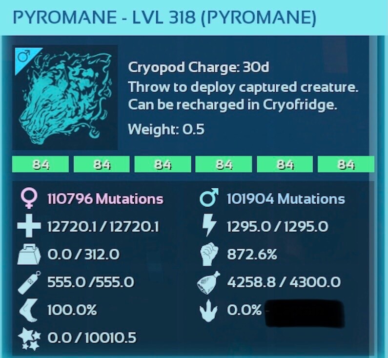 12.7k 873m Pyromane Pair Solid 84 Ark Survival Ascended PVE ASA