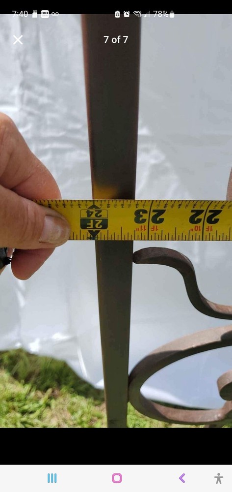 Wrought/Cast Iron Folding Room Divider Screen Bronze Tone Very Heavy Solid Piece