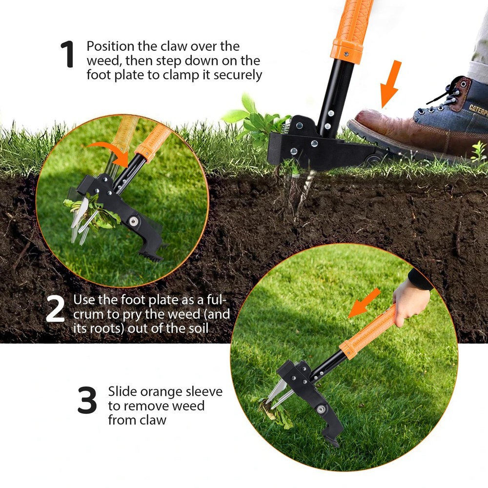 MORAIS Weed Puller Tool, Stand Up Heavy Duty Garden Tool with...