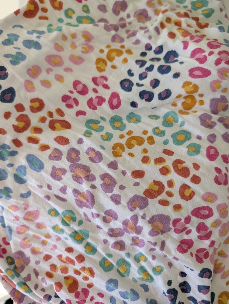 EUC Little Sleepies Rainbow Leopard Standard Crib Sheet
