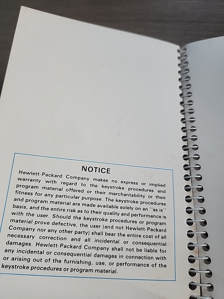 Hewlett Packard HP-12C Owner's Handbook And Problem-Solving Guide 4/86