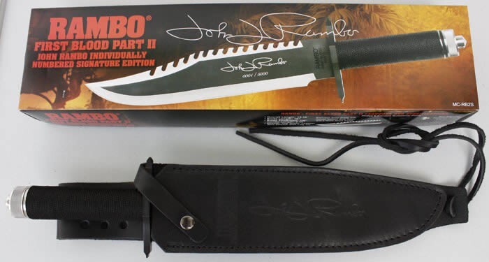 15'' New Rambo 2 Hand signed version Camping Tool Hunting Tools VTH32B