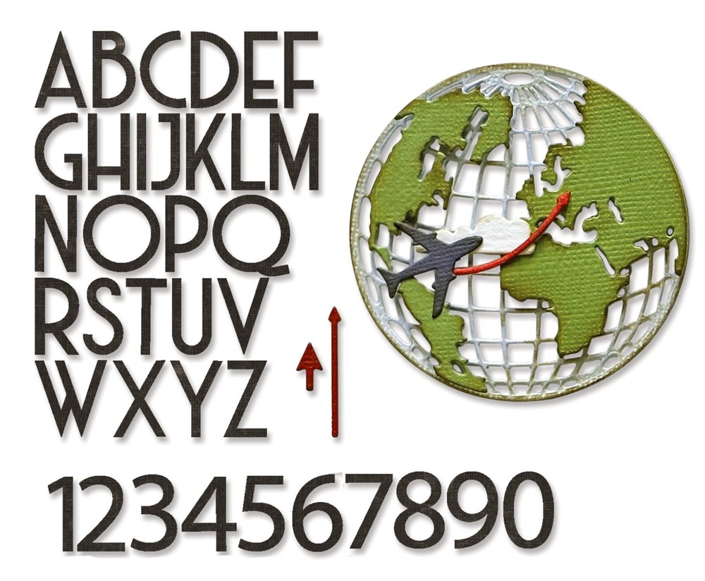 Sizzix Thinlits 29pc Vault World Travel #666606 Retail $20.99 by Tim Holtz