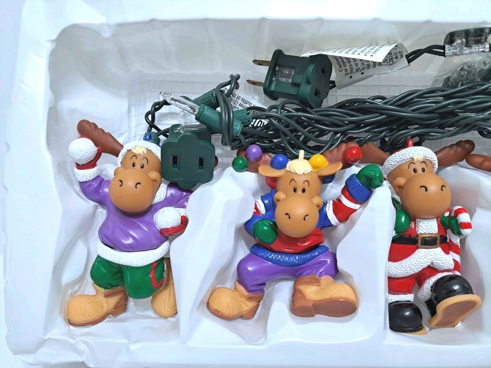 Santas Best Moose String Light Set 10 Lights 7619 Christmas Tree Ornaments