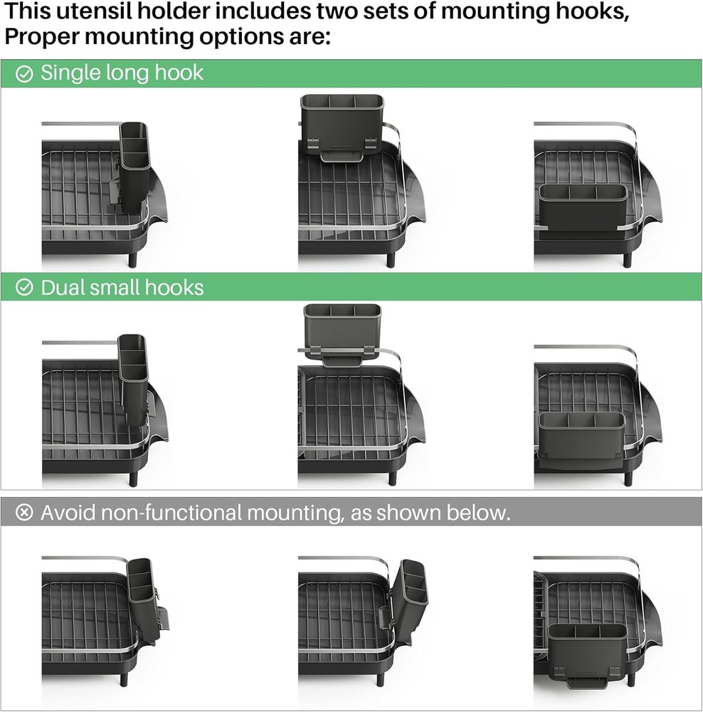 Dish Drying Rack, Expandable Dish Rack for Kitchen Counter, Stainless Steel Dish