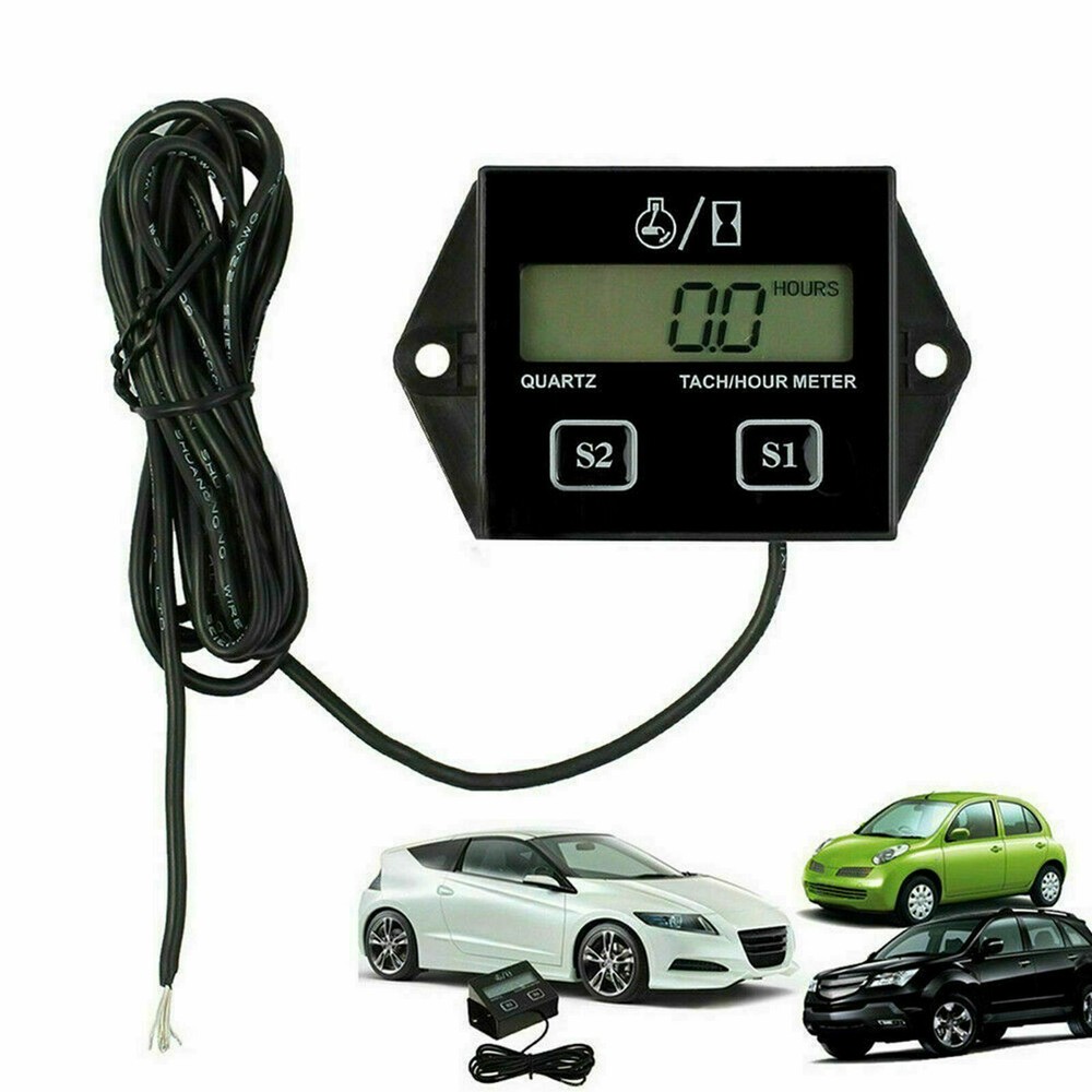 Digital Hour Meter/Tachometer for Marine Spark Mower Engine Motor