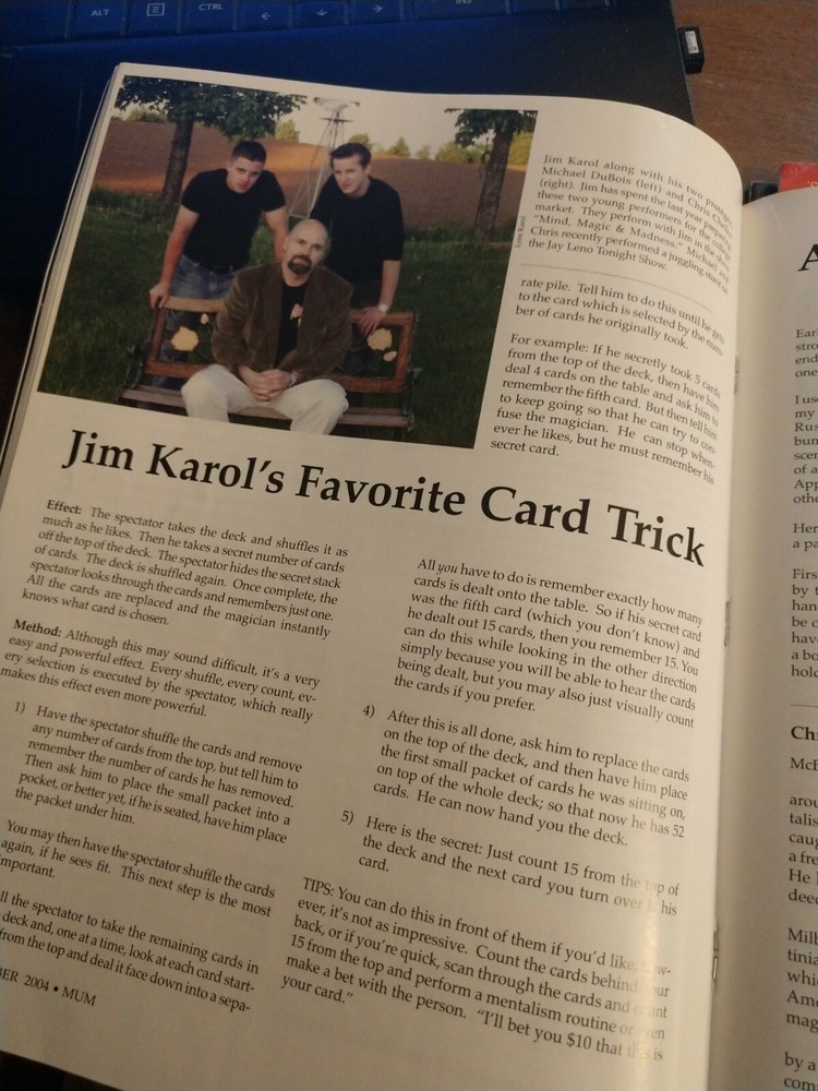 Jim Karol MUM Special Issue 2004