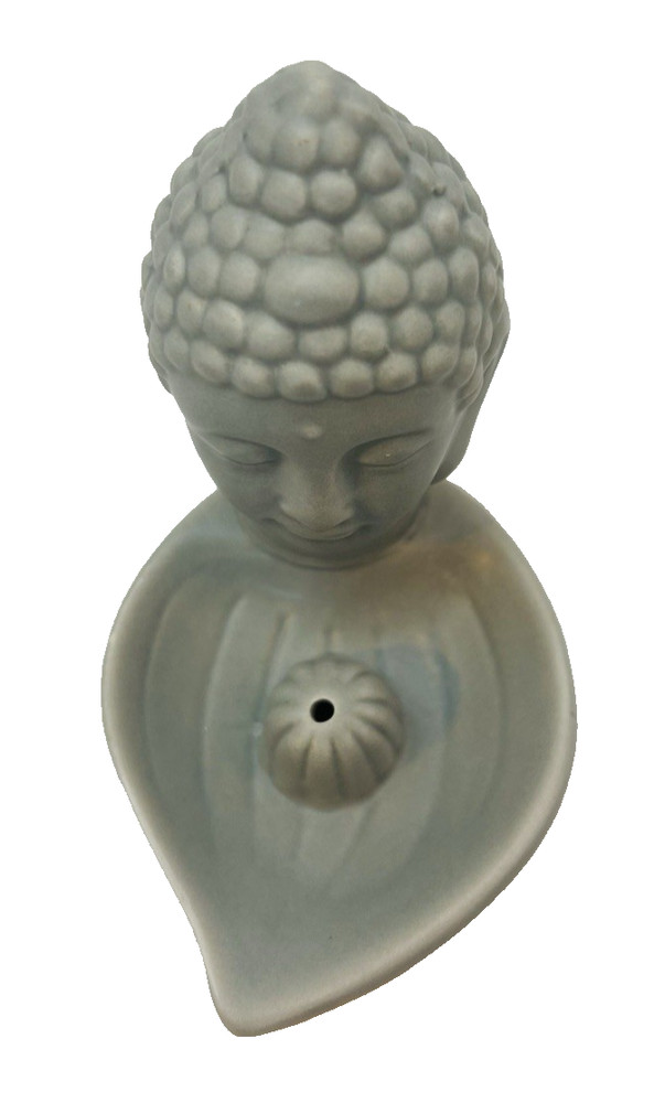 3 Ceramic Buddha Figures Incense Burner Holders