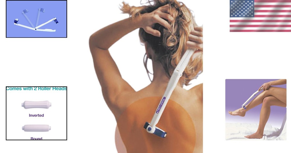 Effortless Lotion Application: Roll Easy with Pivoting Handle & Two Rollers