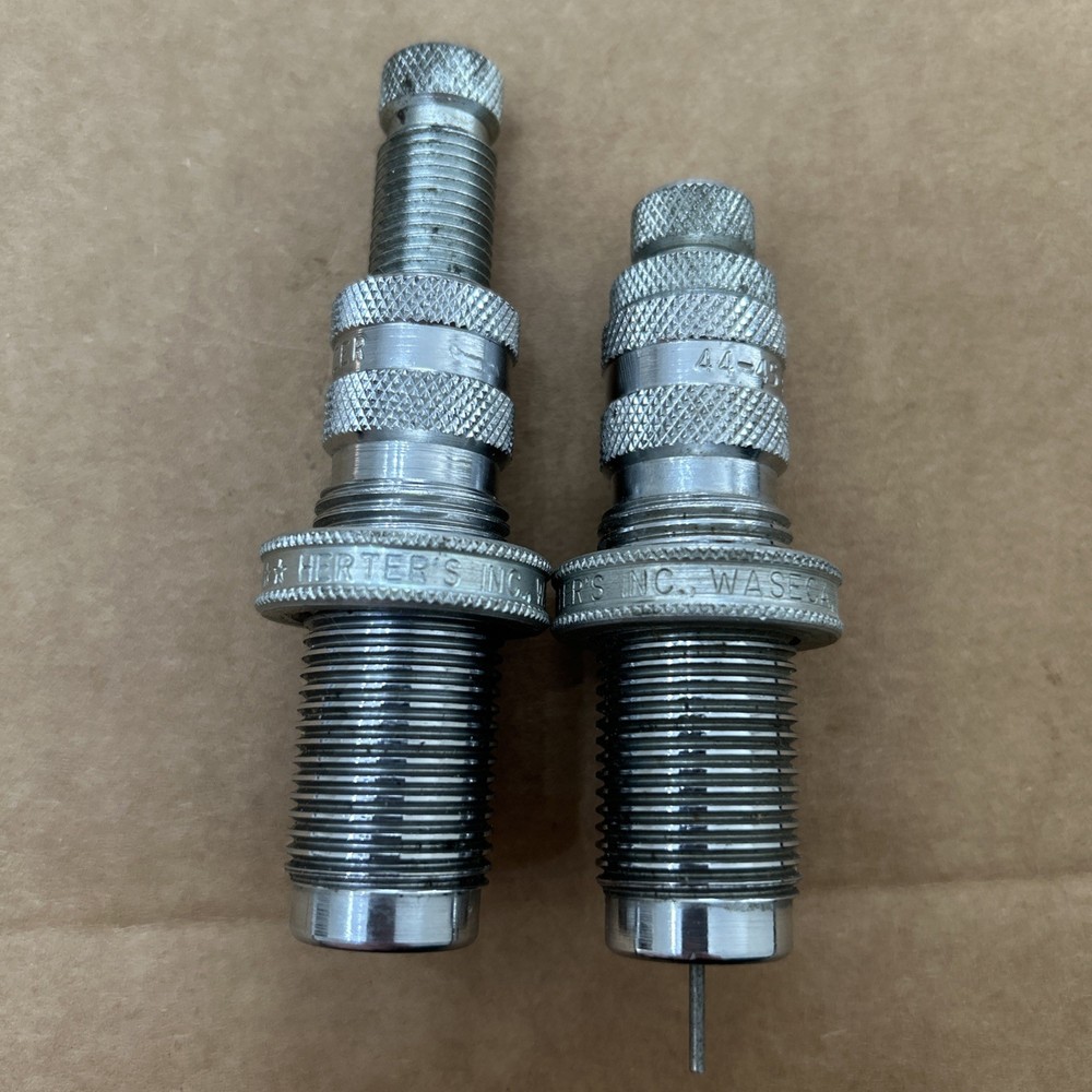 HERTERS 44 MAGNUM RELOADING DIE SET, EXPANDER AND SIZER DIE