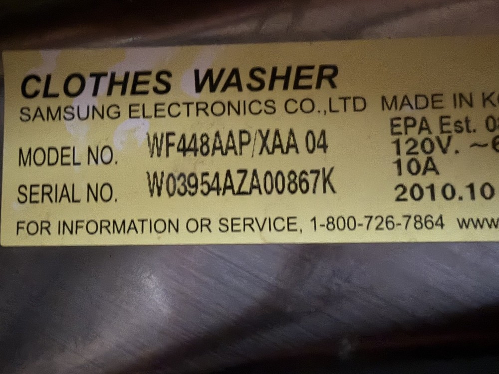 Samsung Front Loader Washer and Dryer