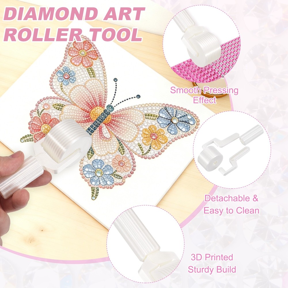 Diamond Art Roller, Detachable Diamond Paint Tools(White)