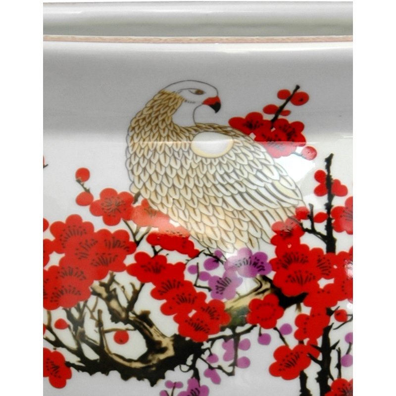 12" Cherry Blossom Porcelain Fishbowl