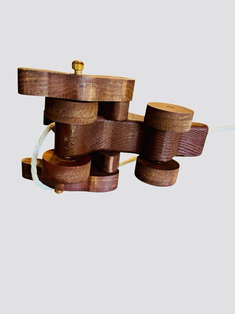 Kangaroo Pull Toy Wood Primitive Handmade 9”