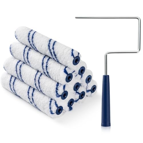 10Pcs 6 Inch Paint Rollers, Microfiber Paint 6 Inch Paint Roller Kit, 10 Pack