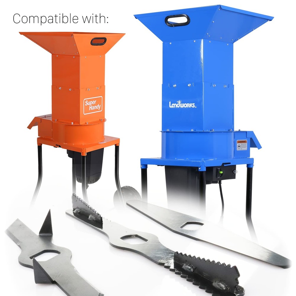 Wood Chipper Mulcher Leaf Shredder Replacement Blade Set (3pcs) (Also Compati...