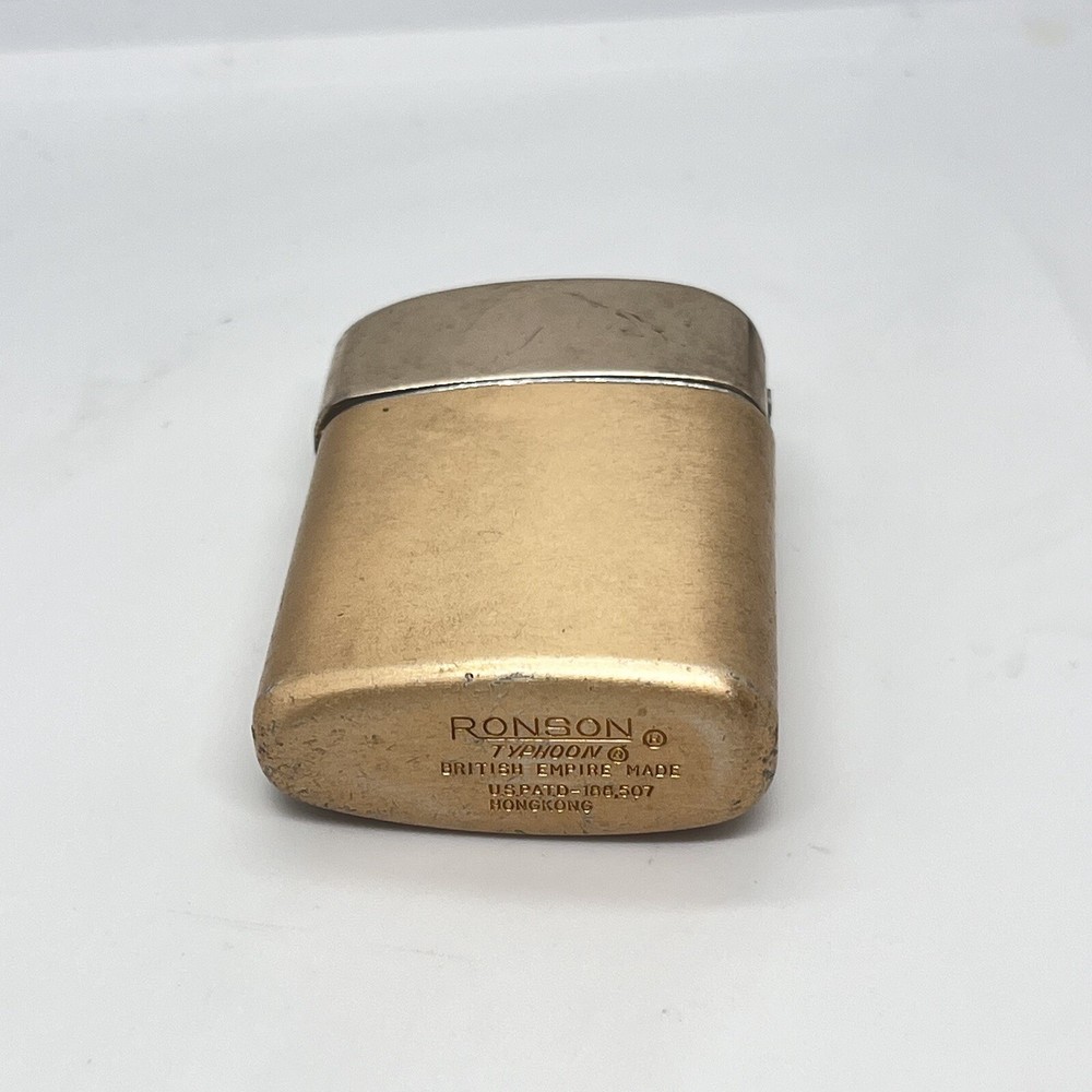 Vintage Ronson Typhoon Gold Tone Lighter Untested