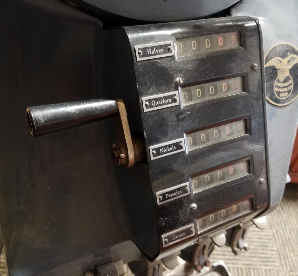 Retro Standard Johnson Coin Counting Machine | Card, Feeder | Digital Totalizer
