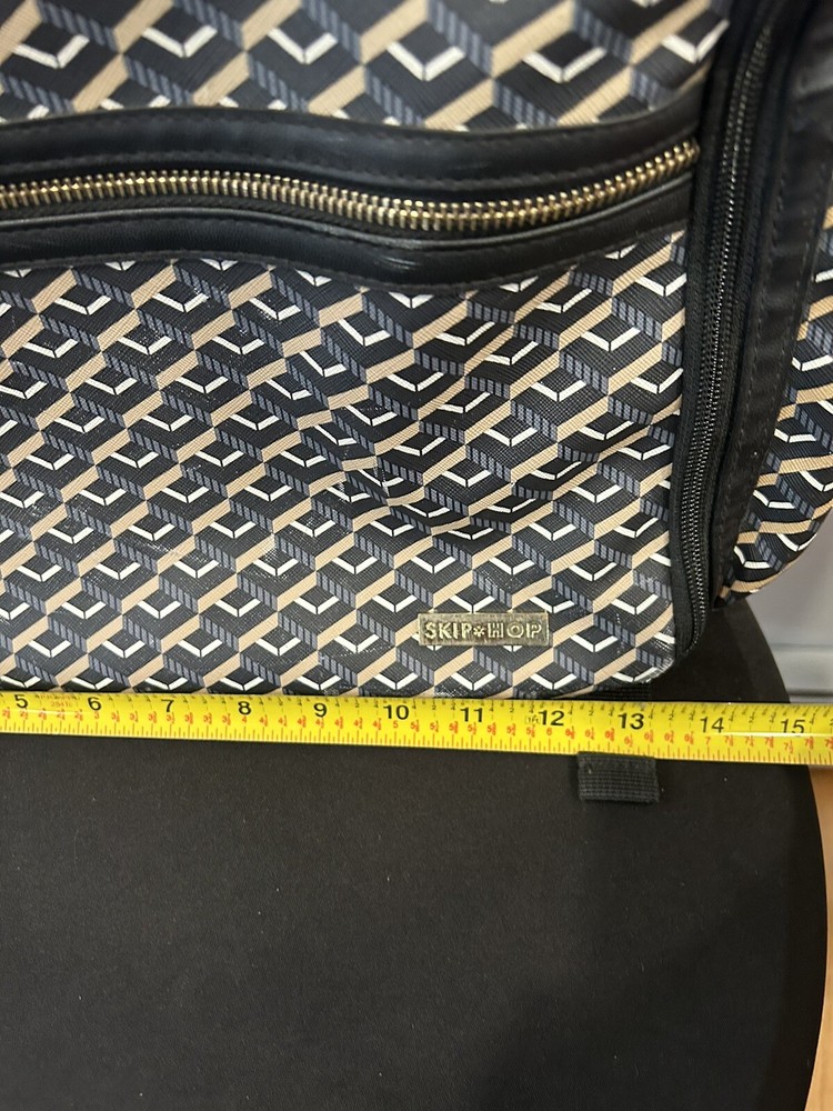 Skip Hop Deco Saffiano Diaper Backpack Black
