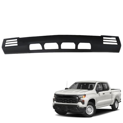 Front Bumper Lower Valance Skid Plate Black Plastic Replacement for Silverado