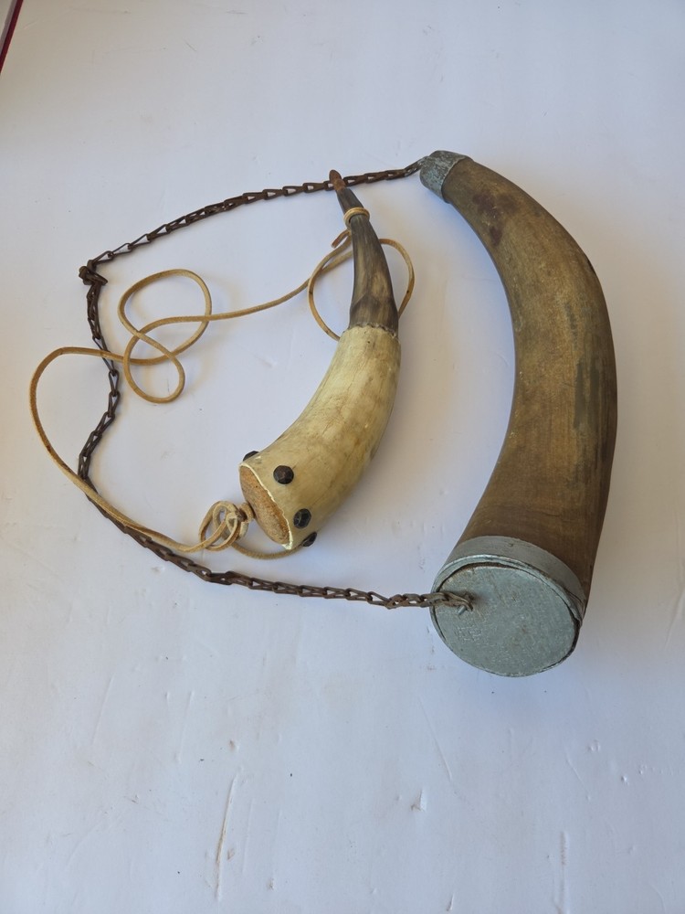2-Antique Powder Horn
