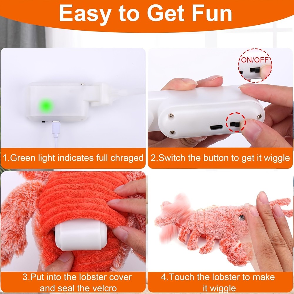Electronic Gravity Jumping Shrimp Pet Toy
