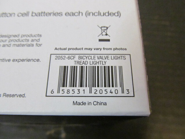 Protocol Set of 2 Thread Lightly Bicycle Valve Lights, Multicolor