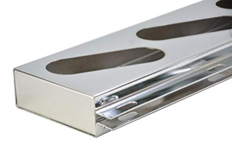 Chrome Mud Flap Hanger with Light Cut-outs Spring Loaded 2.5" Bolt