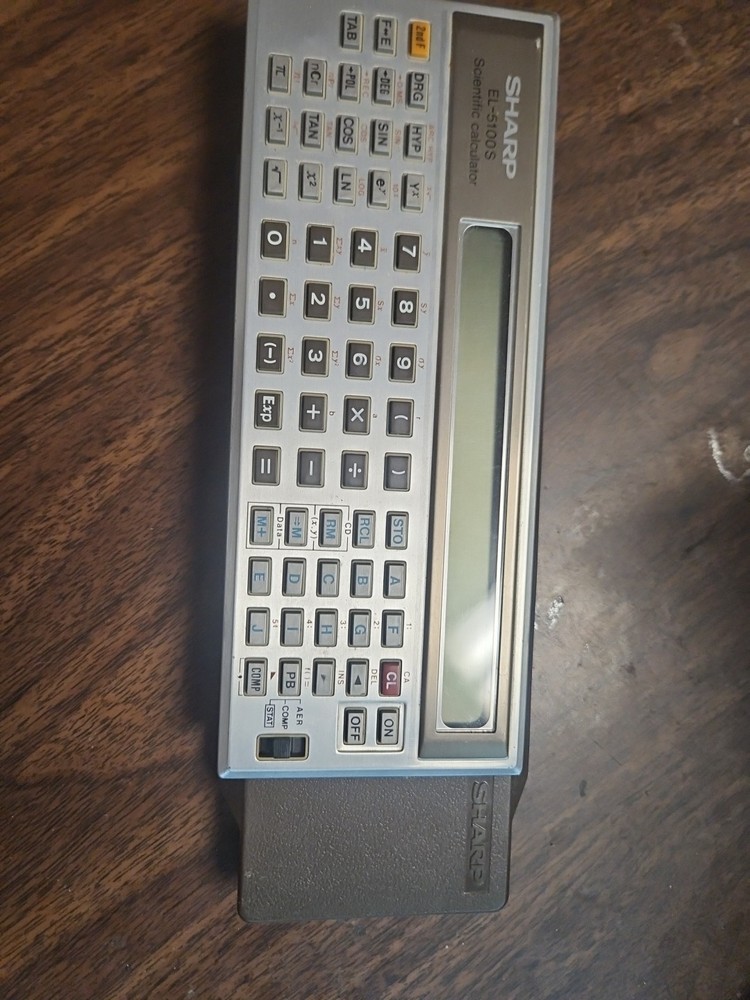 Vintage SHARP EL-5100S Scientific Calculator Tested Small Display Problem