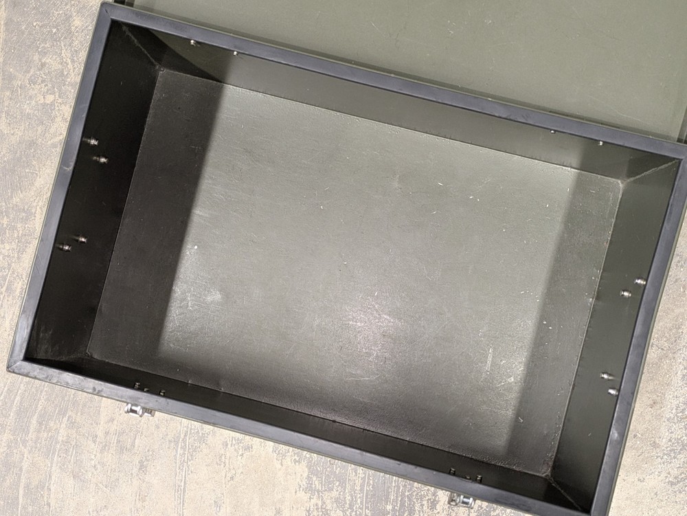 British Army Small Lockable Field Chest Document Transport Storage Case Tool Box