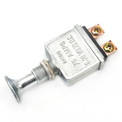Heavy Duty 75 Amp Push/Pull Switch 6-28V DC 12 Volt 75A SPST, 2 Position On