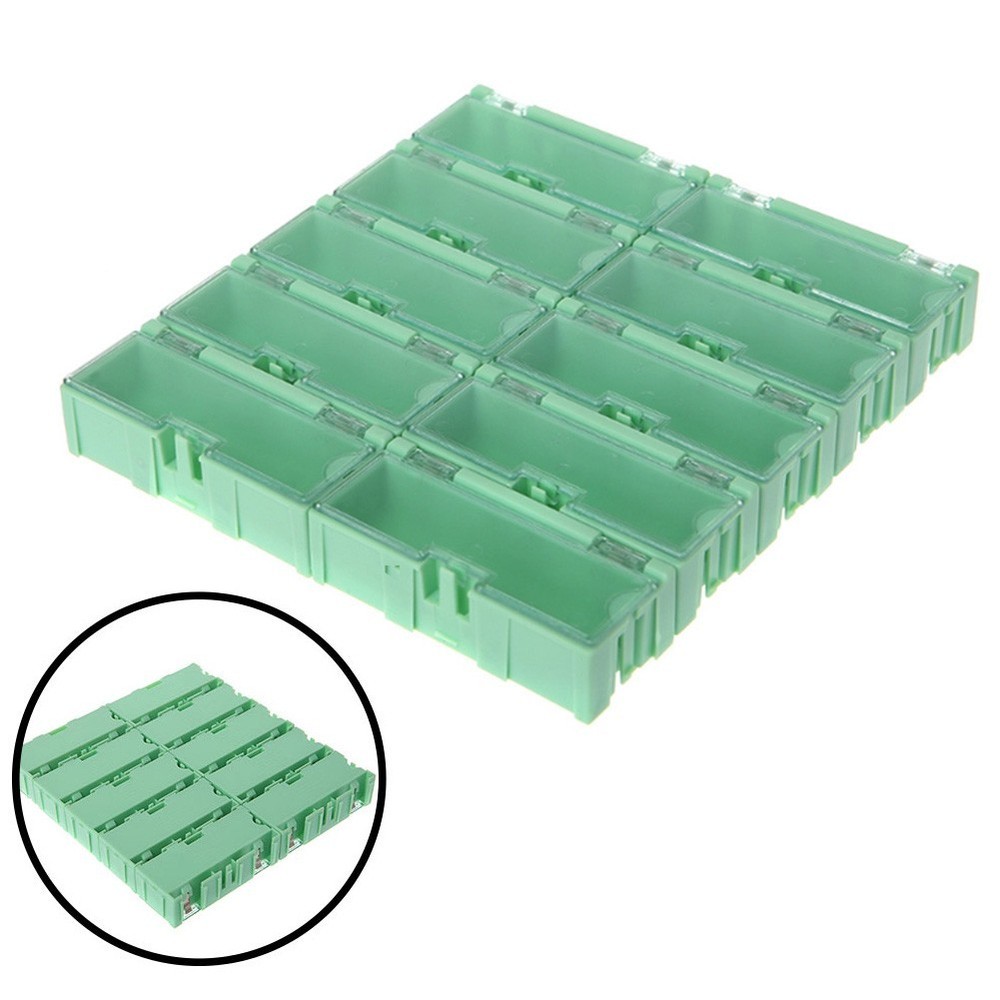 Practical Plastic Box for Securely Storing Electronic Components 10 Pack