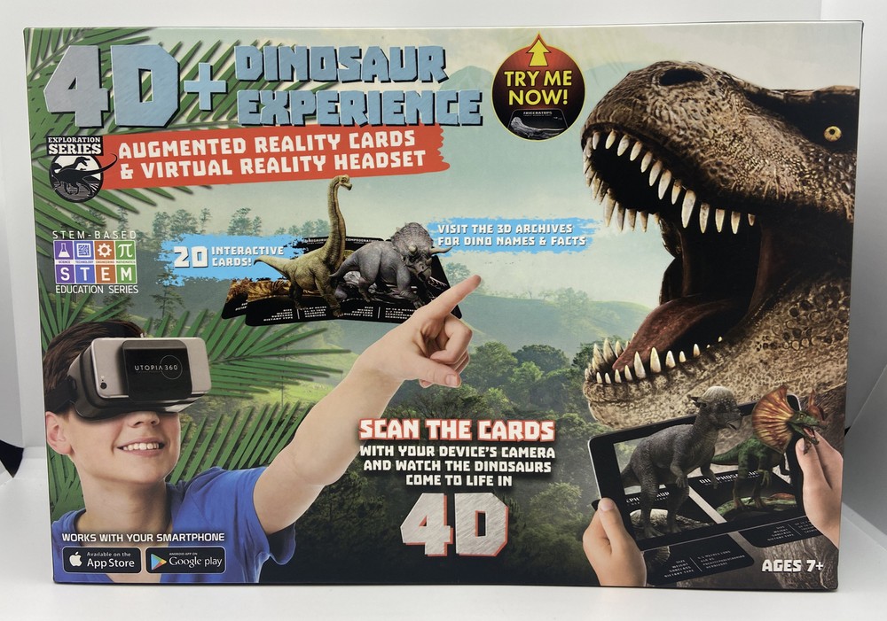 4D+ Utopia 360° Dinosaur Experience Augmented Reality Cards & VR Headset