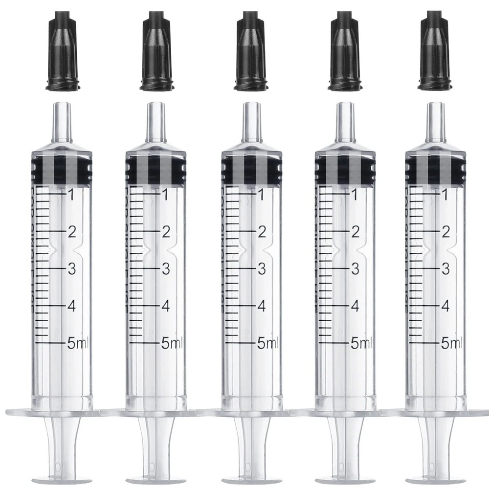 5ml Plastic Syringe Without Needle for Liquid - Measuring 5ml, transparent