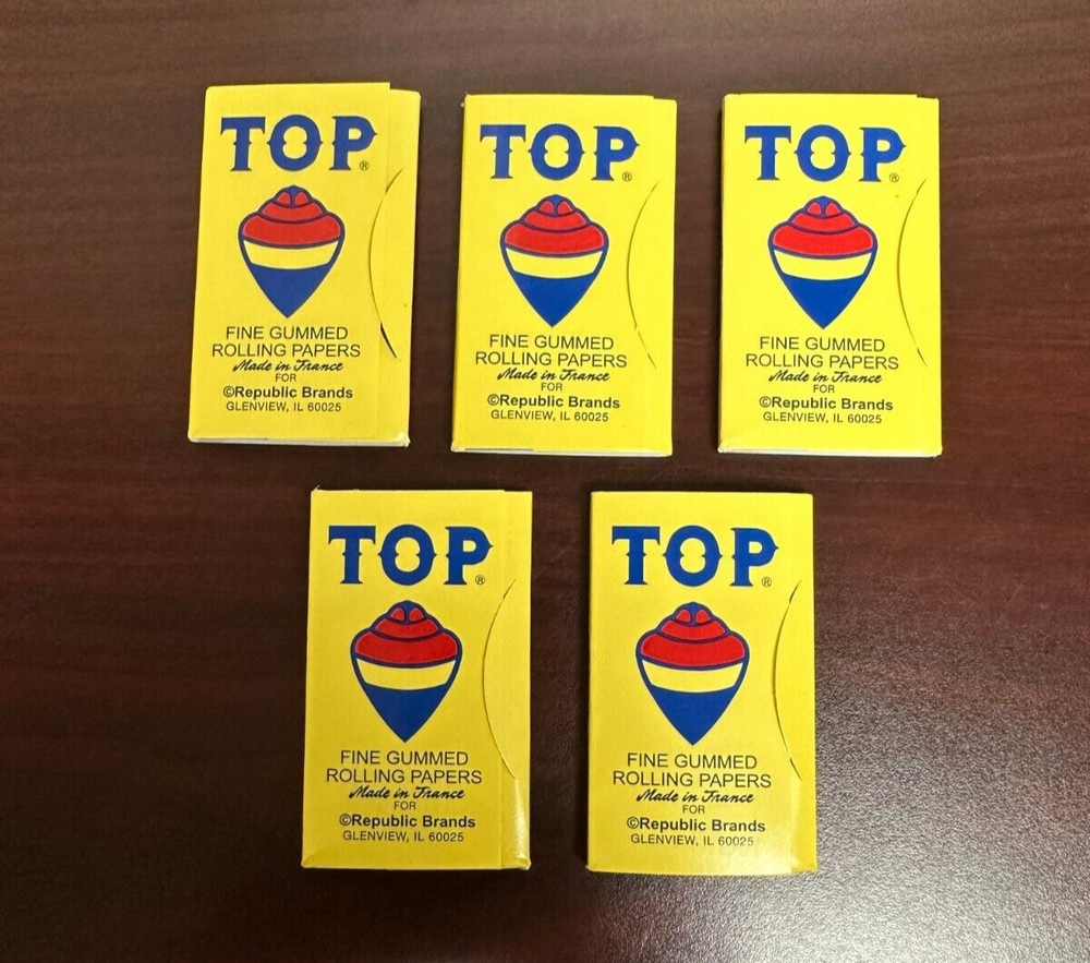 TOP SINGLEWIDE Cigarette Rolling Papers -5 PACKS