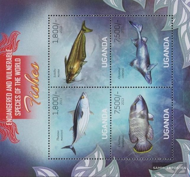 uganda 3020-3023 Sheetlet MNH 2013 Fish