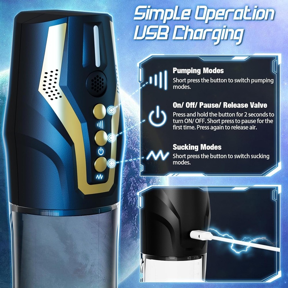 Smart Voice Activated Penis Pump with Powerful Suction and Training Features