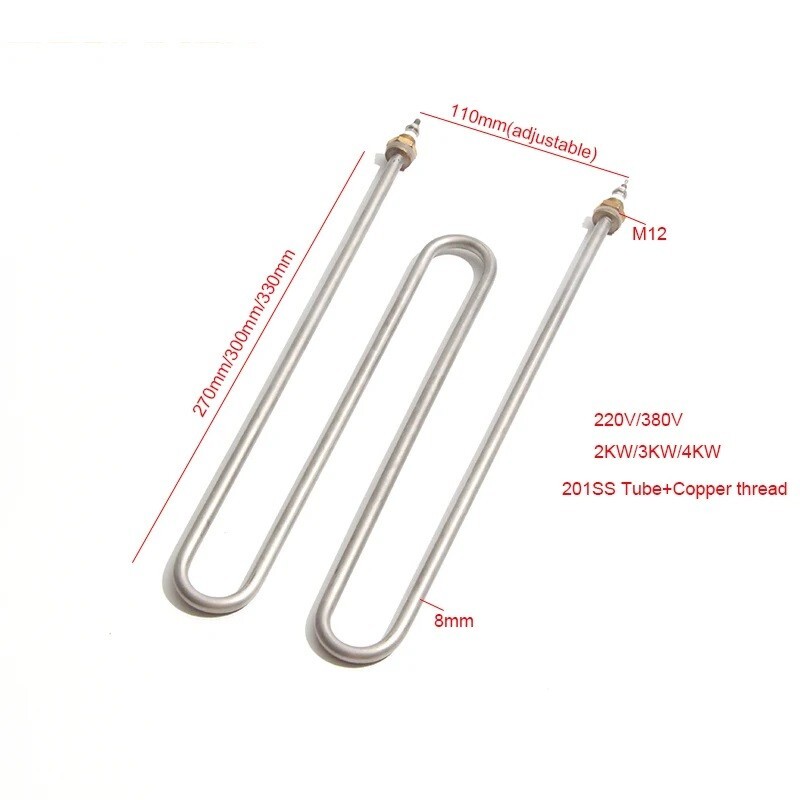 201SS Electric Heating Tube 220V/380V 2-4KW Noodle Pot Cooking Machine Bucket