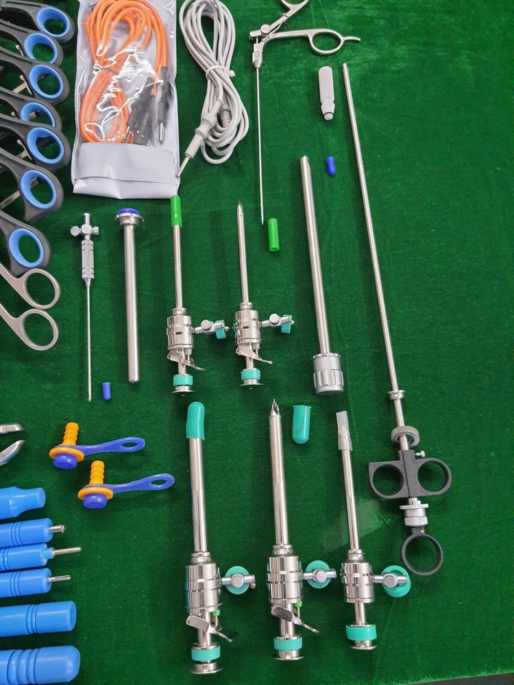 34pc Laparoscopic Surgery Set 5x330mm Laparoscopy Endoscopy Surgical Instruments